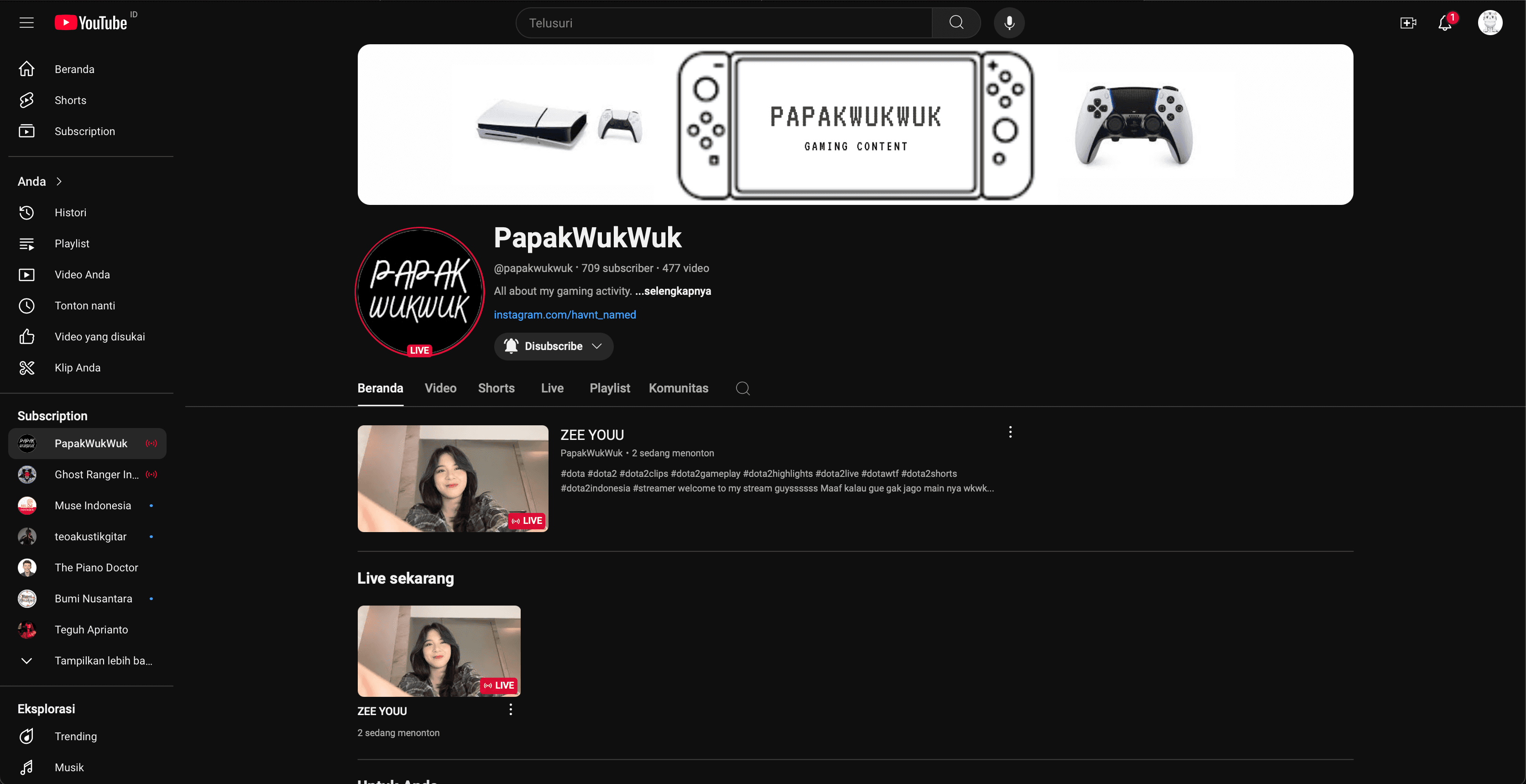 Youtube Channel